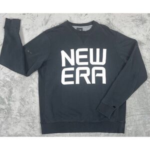 New Era Stack Black Sweatshirt Crewneck READ* ‎ Sz M